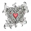 Heart Lower Back  tattoo design idea