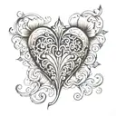 Heart Lower Back  tattoo design idea