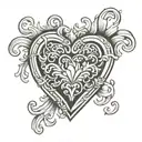 Heart Lower Back  tattoo design idea