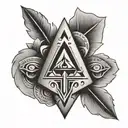 Native american arrowhead  tattoo design idea