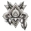Native american arrowhead  tattoo design idea