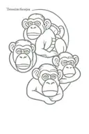 three wise monkeys  tattoo design idea