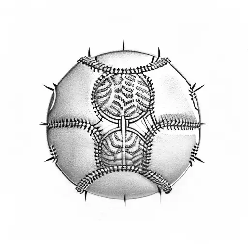 baseball and football with Michigan logo tattoo design idea