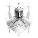 knight in armour tattoo design idea