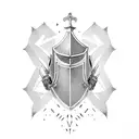knight in armour tattoo design idea