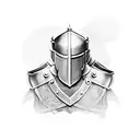 knight in armour tattoo design idea
