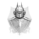knight in armour tattoo design idea