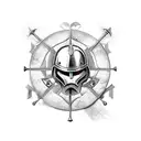 armour of God. Ephesians 6 with a sword going through a rock tattoo design idea