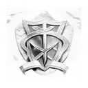 armour of God. Ephesians 6 with a sword going through a rock tattoo design idea