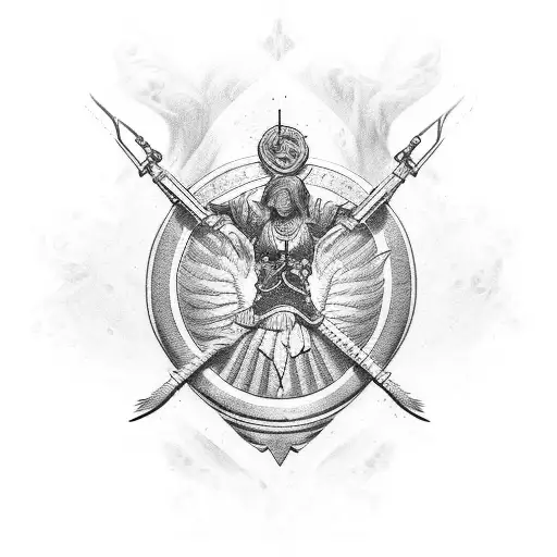 Objective: Generate a digital artwork in the style of a traditional American banner tattoo with the text "Auntie Francis tattoo design idea
