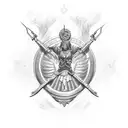 Objective: Generate a digital artwork in the style of a traditional American banner tattoo with the text "Auntie Francis tattoo design idea