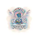 Objective: Generate a digital artwork in the style of a traditional American banner tattoo with the text "Auntie Francis tattoo design idea