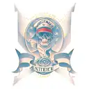 Objective: Generate a digital artwork in the style of a traditional American banner tattoo with the text "Auntie Francis tattoo design idea