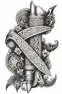 leather tooling tattoo sleeve design tattoo design idea