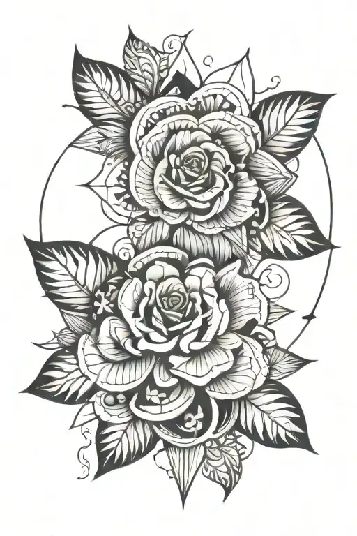 create a tattoo that gives the feeling of limitless, joyful, cheerful but steady curvy but not fat   tattoo design idea