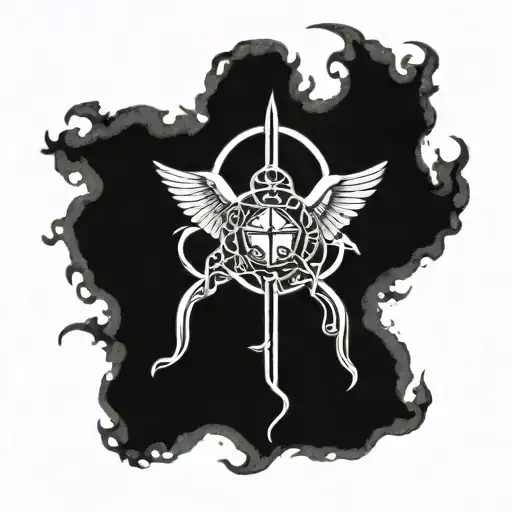 holy trinity tattoo design idea