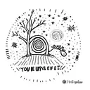 You are a child of the universe no less than the trees and the stars; you have a right to be here. tattoo design idea