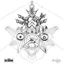 create a back tattoo from the lyrics of Soundgarden - Fell on black day tattoo design idea
