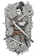 samurai sword tattoo design idea
