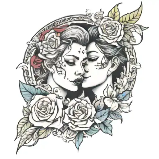 lesbian tattoo design idea