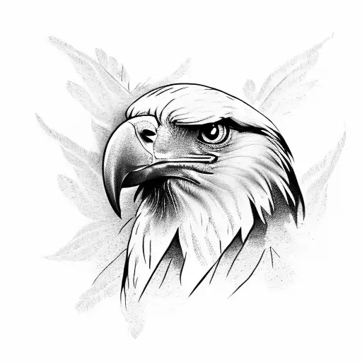 eagle with wings that turn to butterflies tattoo design idea