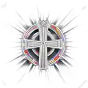 Christian Cross tattoo design idea