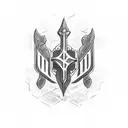 Ukrainian trident tattoo design idea