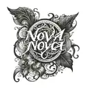 the word nova tattoo design idea