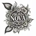 the word nova tattoo design idea