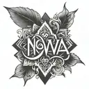 the word nova tattoo design idea