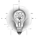 lightbulb imagination flying tattoo design idea