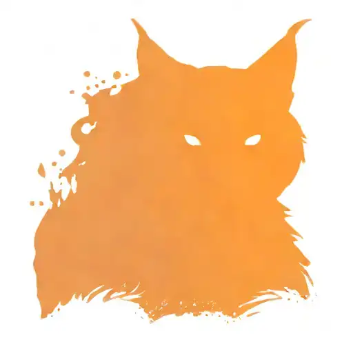 lynx and moon tattoo design idea