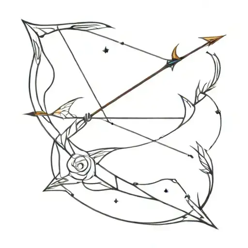 bow and arrow design tattoo design idea
