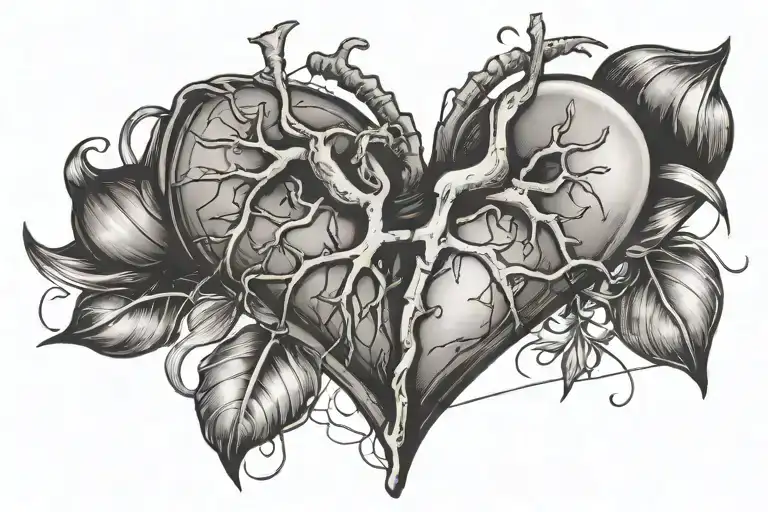 heartbeat with dates incorporated tattoo design idea