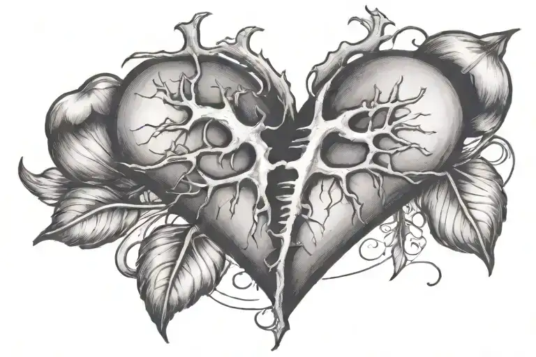 heartbeat with dates incorporated tattoo design idea