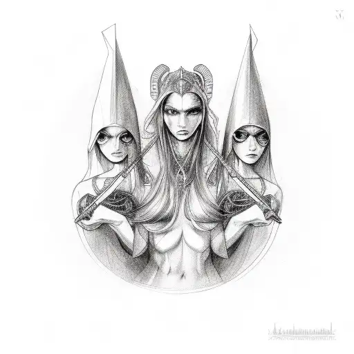 Triple Goddess Hekate tattoo design idea