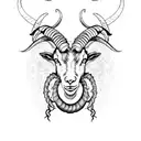 Capricorn 2 goat tattoo design idea