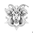 Capricorn 2 goat tattoo design idea