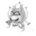 Gomer simpson on bike tattoo design idea