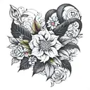 Female tattoo sleeve not too feminine, nature but not too floral. Unique, mostly black but a touch of color. Something t tattoo design idea