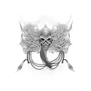 shibari ropes tattoo design idea