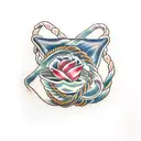 shibari ropes tattoo design idea