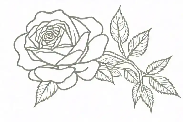 small rose with date tattoo tattoo design idea