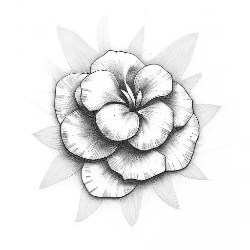 hawaiian lei flowers tattoo design idea