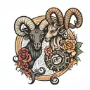 Aries and Scorpio zodiac signs tattoo design idea