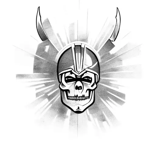 spartan with skull tattoo design idea