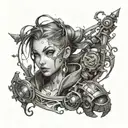 jinx league of legends tattoo design idea