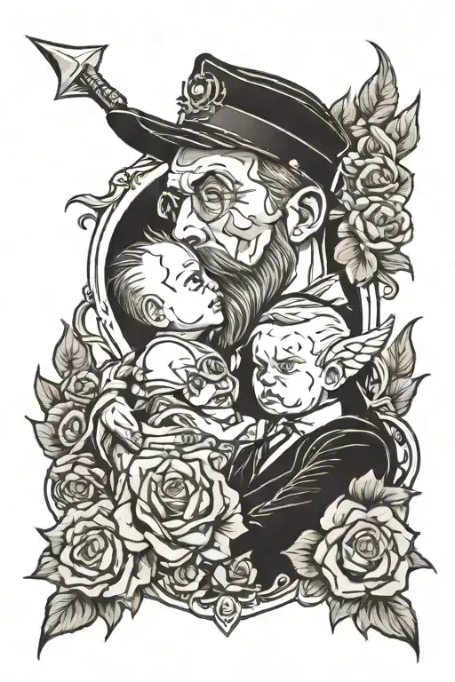 fatherhood tattoo design idea