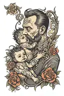 fatherhood tattoo design idea