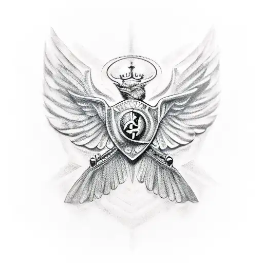 The word "Invictus" in metal tattoo design idea